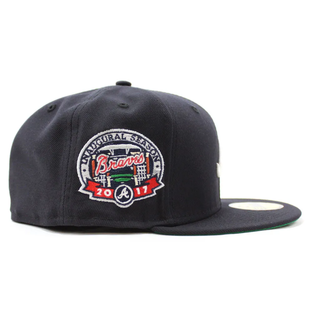 Peach Atlanta Braves 2017 Inaugural Season New Era 59Fifty Fitted Hat (Navy Green Under Brim)