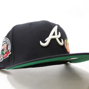 Peach Atlanta Braves 2017 Inaugural Season New Era 59Fifty Fitted Hat (Navy Green Under Brim)