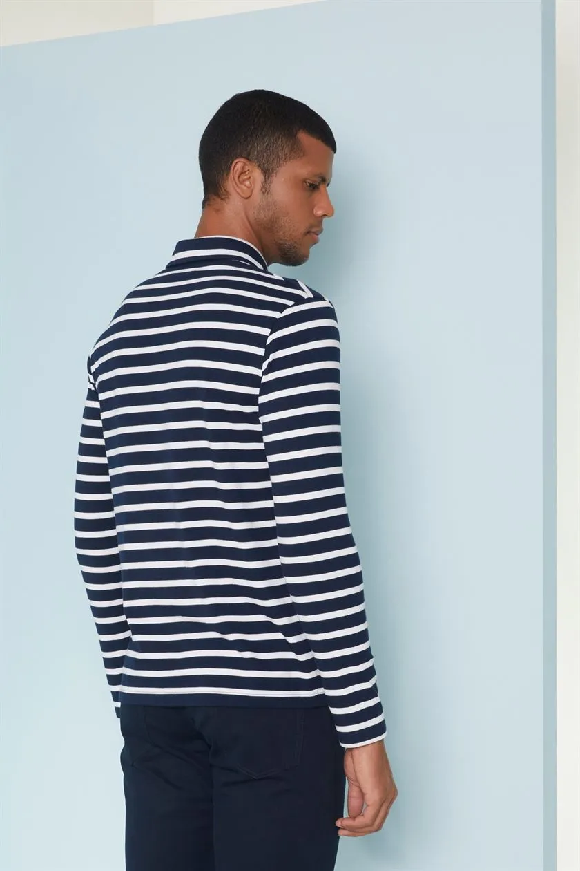 Perona   I   Mens-Thirts & Polos -Polos -Thomas-Pma-Fv21-425-Whitetripe  AS7787