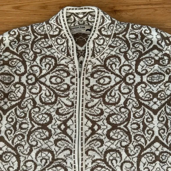 Peruvian Link Women's Monterey Cardigan Sz Small Alpaca Collection Camel Cozy