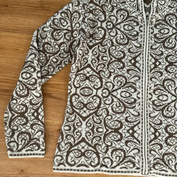 Peruvian Link Women's Monterey Cardigan Sz Small Alpaca Collection Camel Cozy