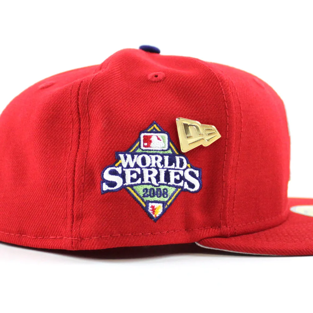 Philadelphia Phillies 2008 World Series New Era 59Fifty Fitted Hat (59FIFTY DAY - Team color Gray Under Brim)