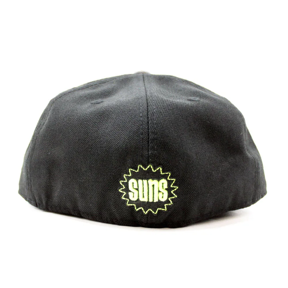 Phoenix Suns New Era 59Fifty Fitted Hat (Black Gray Neon Yellow)
