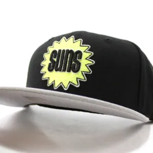 Phoenix Suns New Era 59Fifty Fitted Hat (Black Gray Neon Yellow)