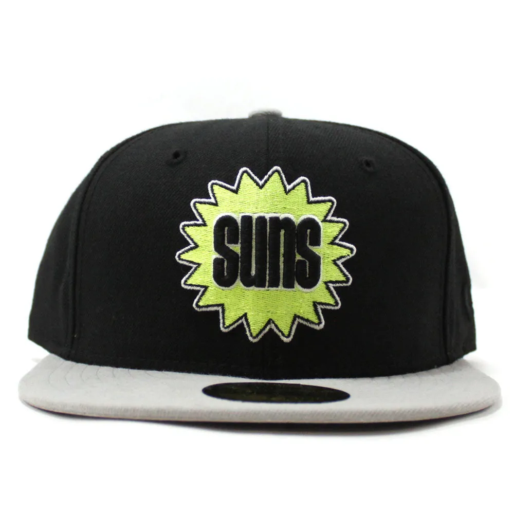 Phoenix Suns New Era 59Fifty Fitted Hat (Black Gray Neon Yellow)