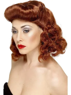 Pin Up Girl 40's Auburn Adult Accessory Wig