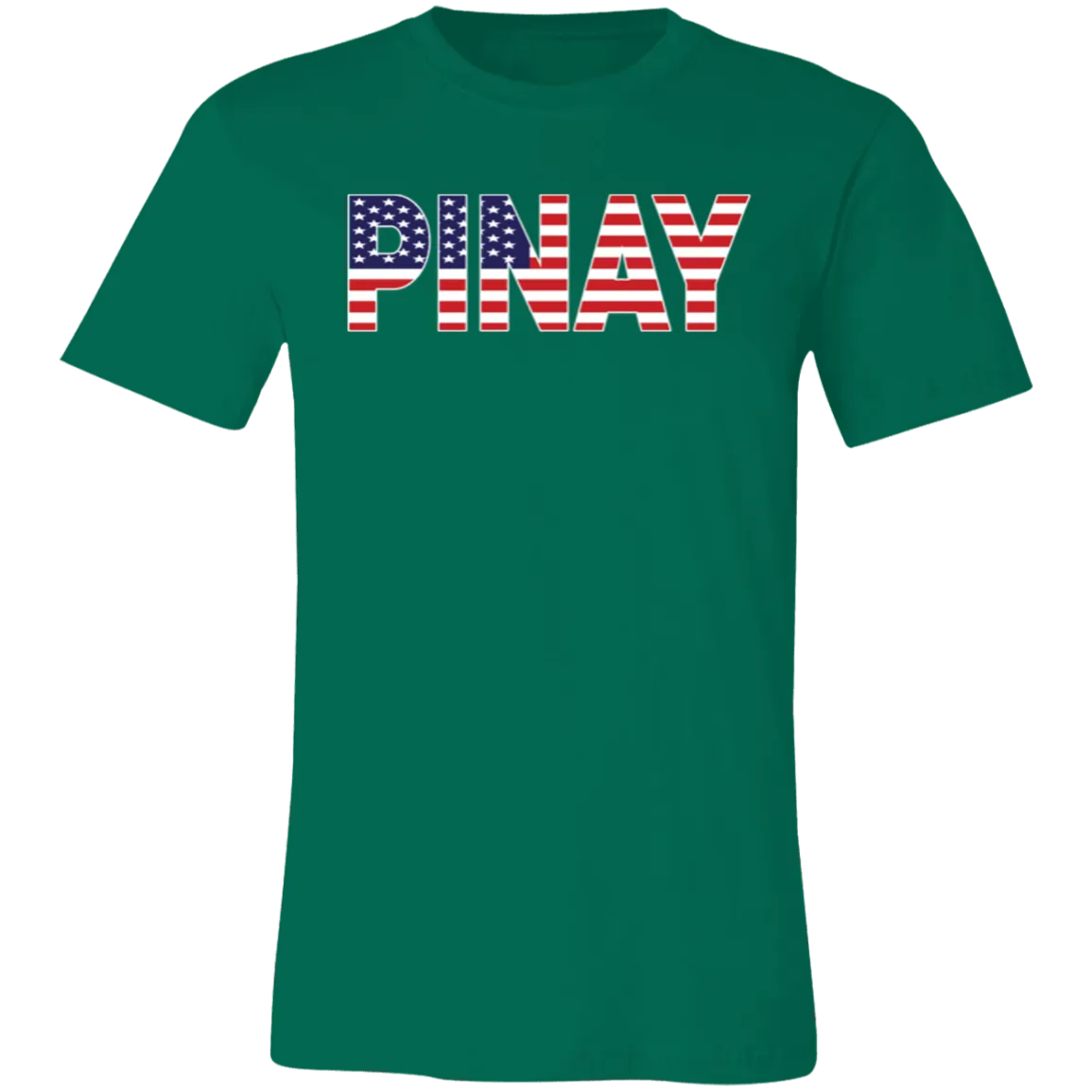 Pinay with US Flag Embedded Unisex Jersey T-Shirt