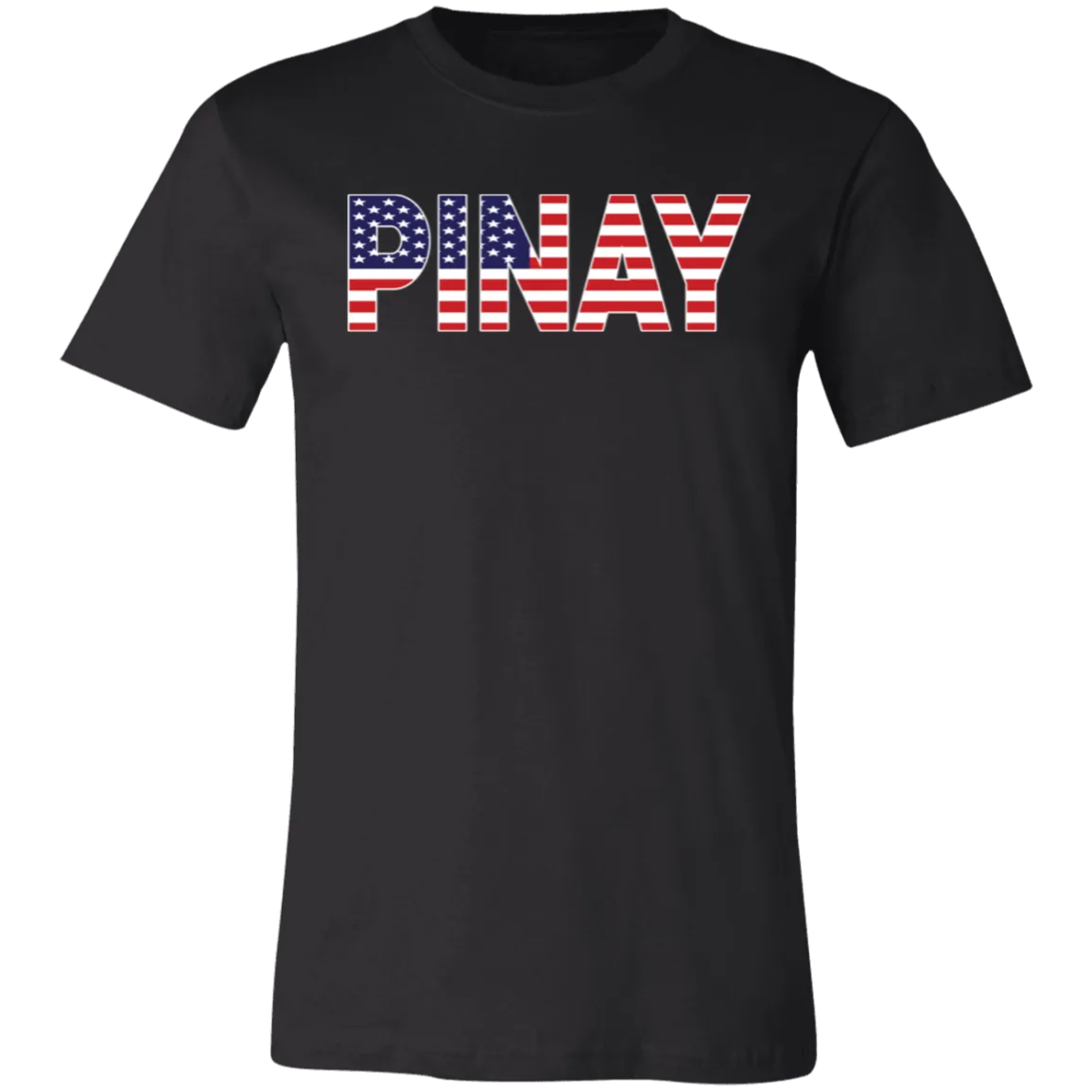 Pinay with US Flag Embedded Unisex Jersey T-Shirt