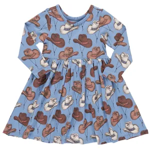 Pink Chicken Girls Organic Steph Dress - Cowboy Hats