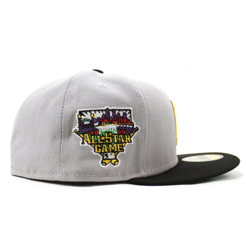 Pittsburgh Pirates 2006 All Star Game New Era 59Fifty Fitted Hat (GITD Gray Black Kelly Green Under Brim)