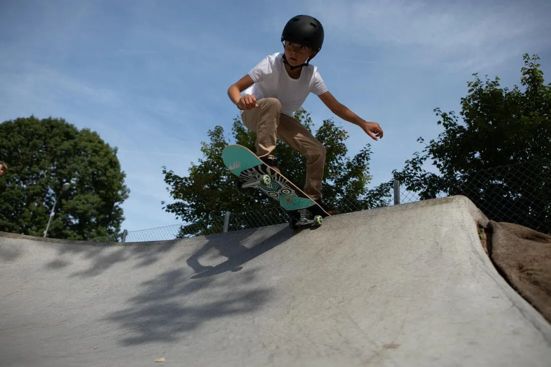 PLANCHE DE SKATE ENFANT 8 - 12 ANS CP100 MID GEOMETRIC TAILLE 7.6"