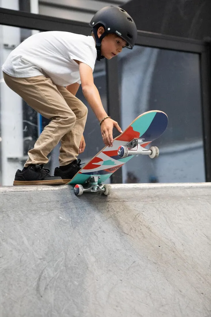 PLANCHE DE SKATE ENFANT 8 - 12 ANS CP100 MID GEOMETRIC TAILLE 7.6"