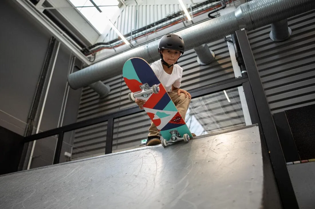 PLANCHE DE SKATE ENFANT 8 - 12 ANS CP100 MID GEOMETRIC TAILLE 7.6"