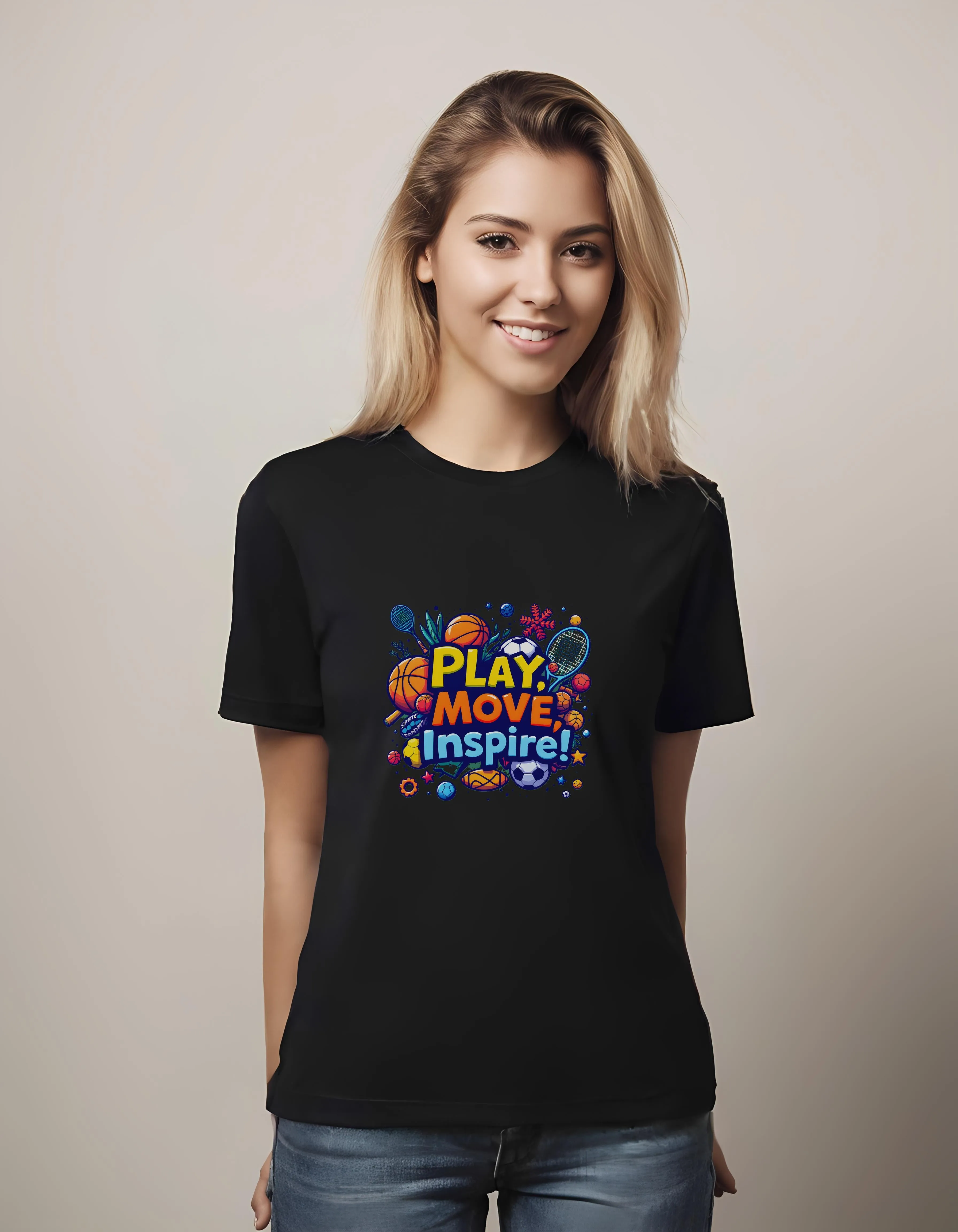 Play Move Inspire Sports Design | Classic T-Shirt (Unisex)