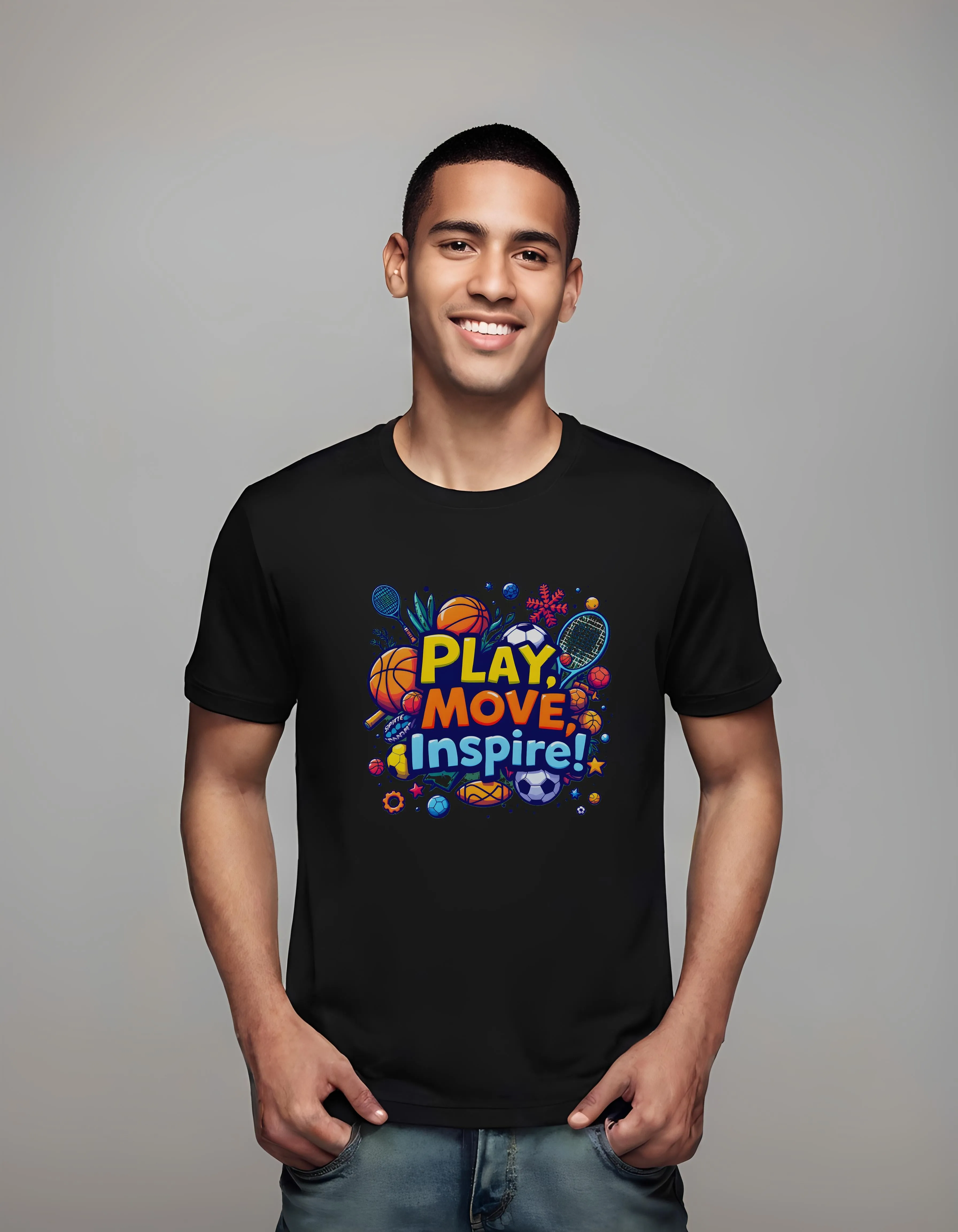 Play Move Inspire Sports Design | Classic T-Shirt (Unisex)