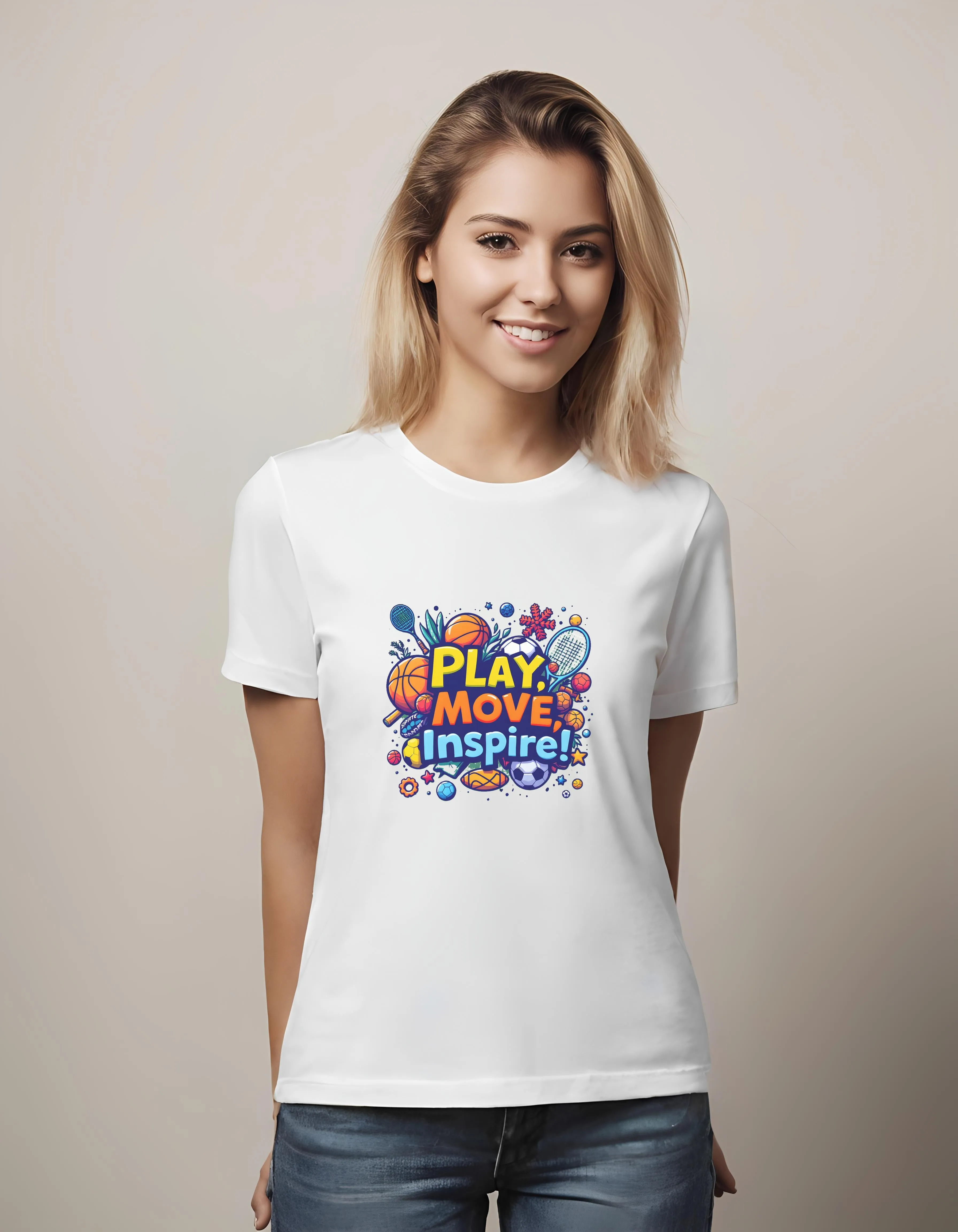 Play Move Inspire Sports Design | Classic T-Shirt (Unisex)