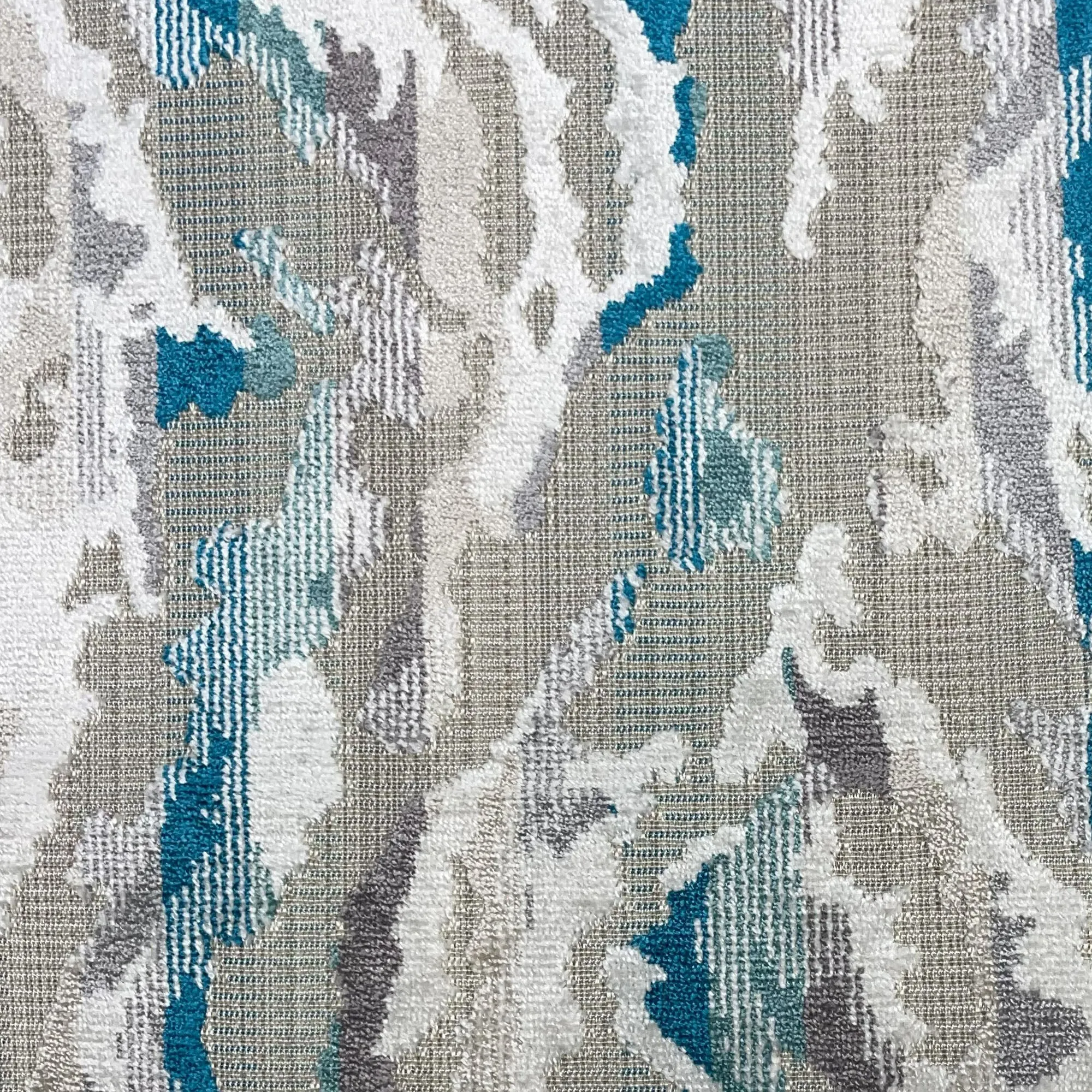 Plutus Glacier Rift iKat Blue Gray Velvet Luxury Throw Pillow
