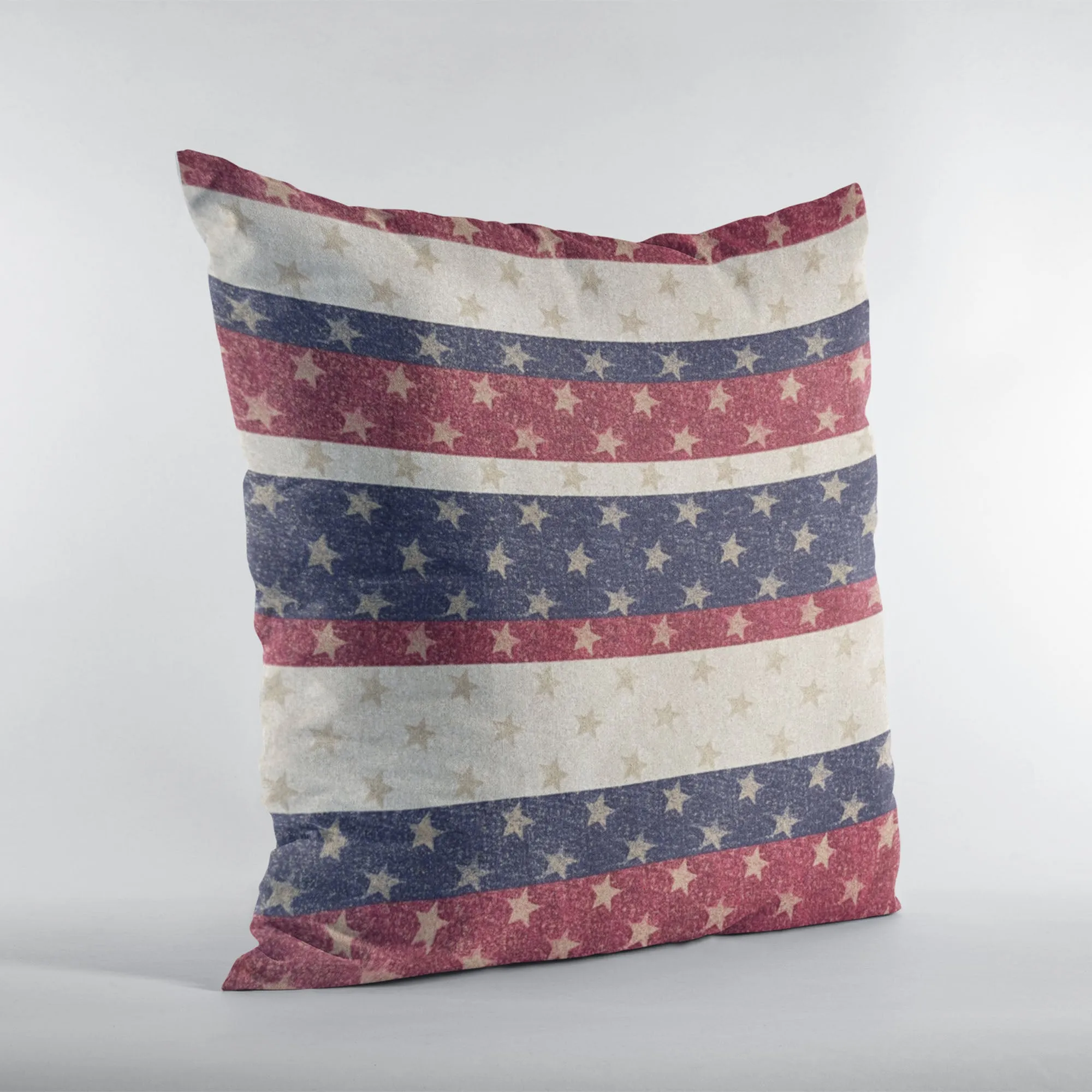 Plutus Stars and Stripes Handmade USA Flag Pillow