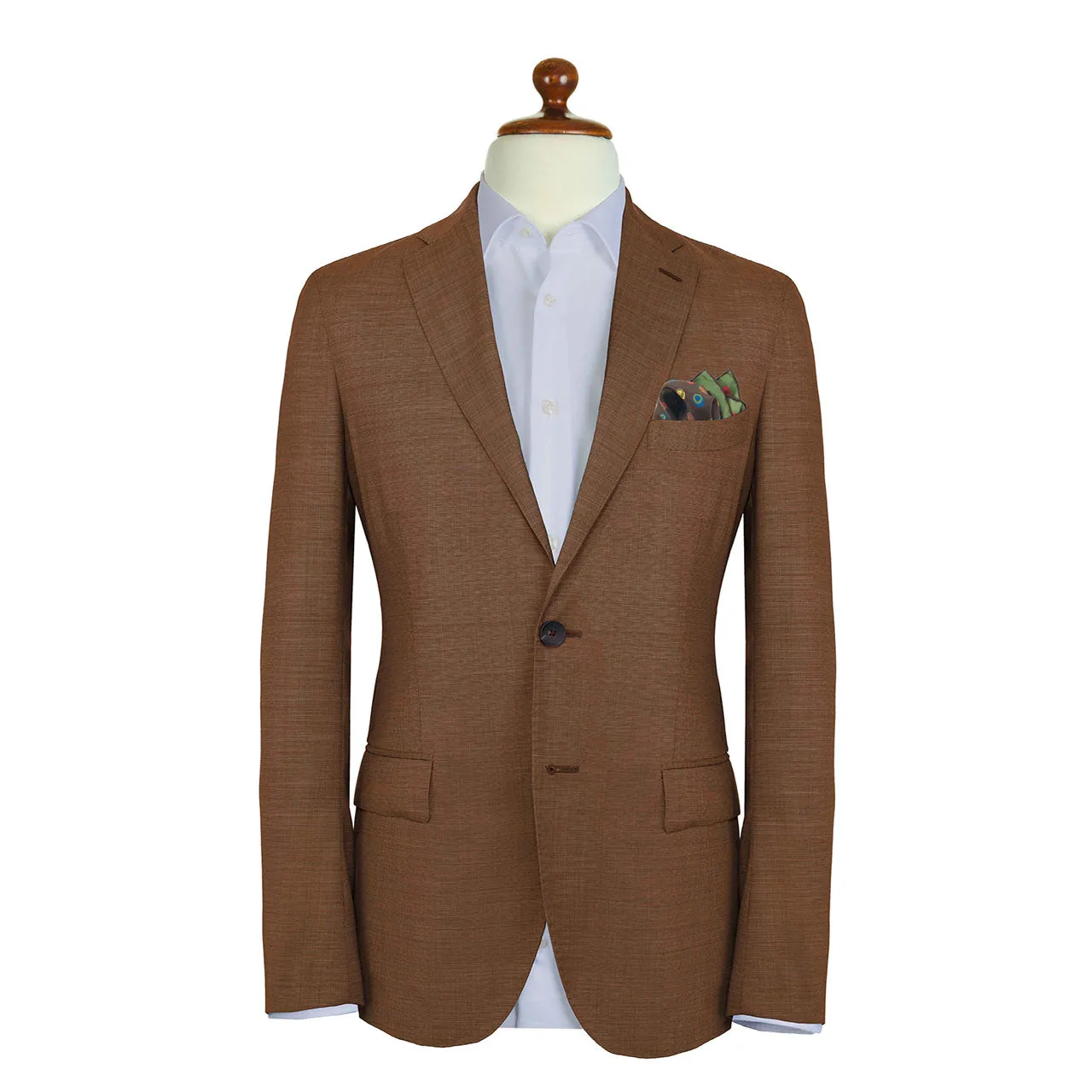 Polka Mania Chocolate Brown Pocket Square