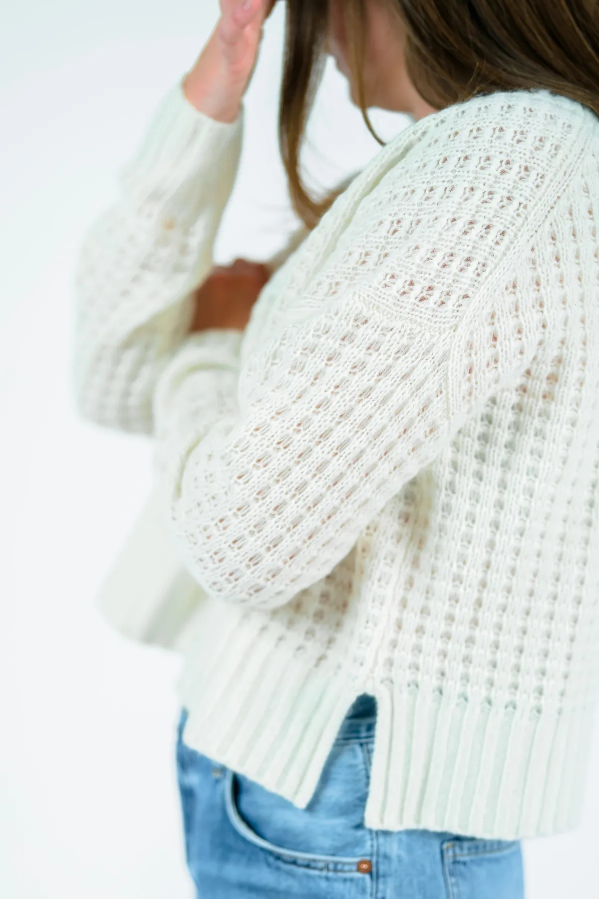 Poppi Crewneck- Ecru