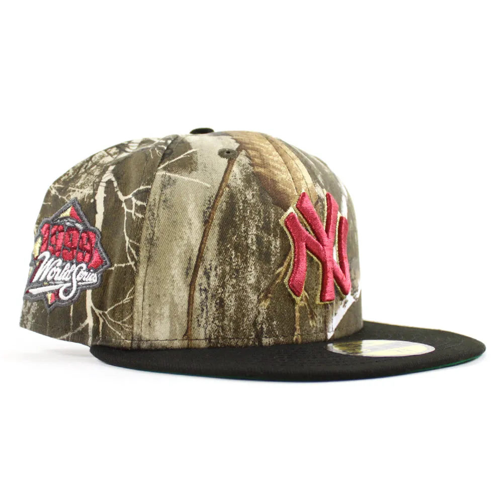 🚨PRE-ORDER🚨 New York Yankees 1999 World Series New Era 59Fifty Fitted Hat (Real Tree camo Black Green Under Brim)