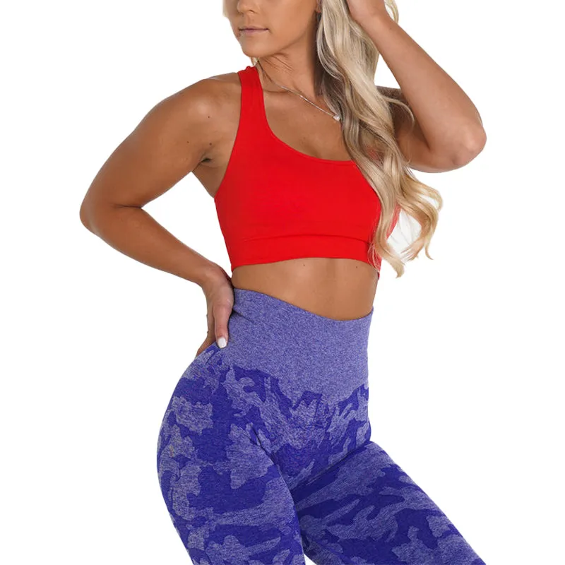Premium Ignite Seamless Sports Bra – Low-Medium Impact, Breathable Elastic Fitness Top with Back Strap Design, Compressive Waistband & Removable Pads for Support