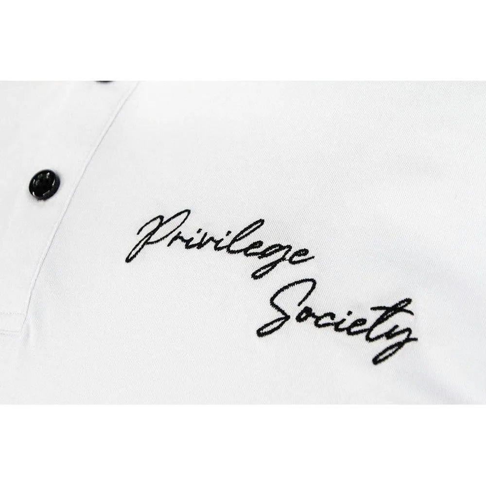 PS Script Polo Shirt , White/Black