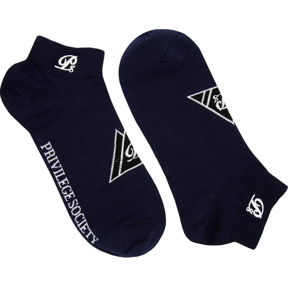 PS Triangle Socks 2 Pack, Navy / White