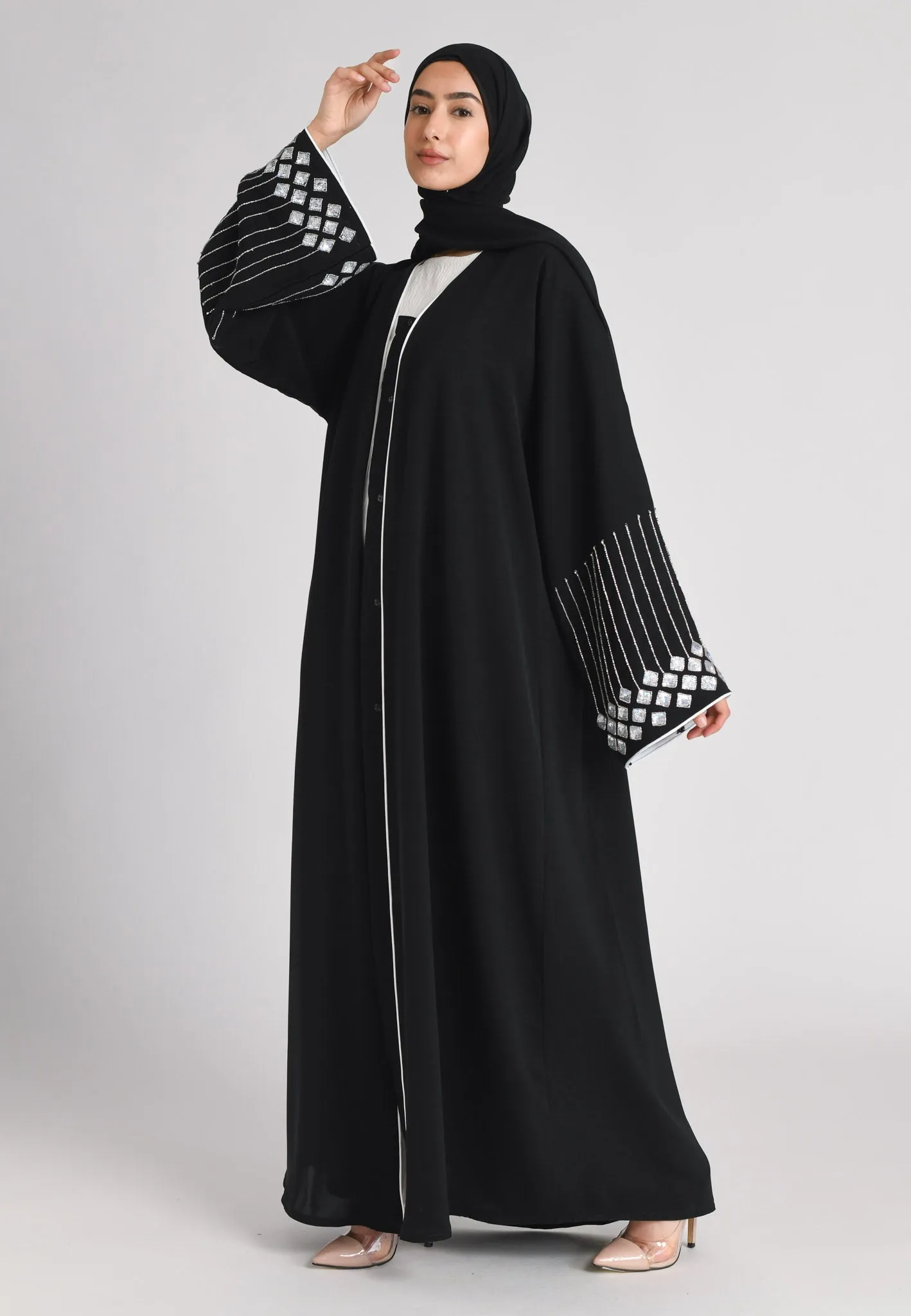 Qamaree Luxury Closed Sequin Abaya