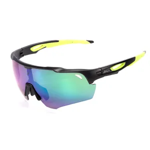 "Apex" Sports Performance Sunglasses (Black/Green)