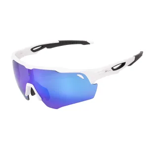 "Apex" Sports Performance Sunglasses (White/Blue)