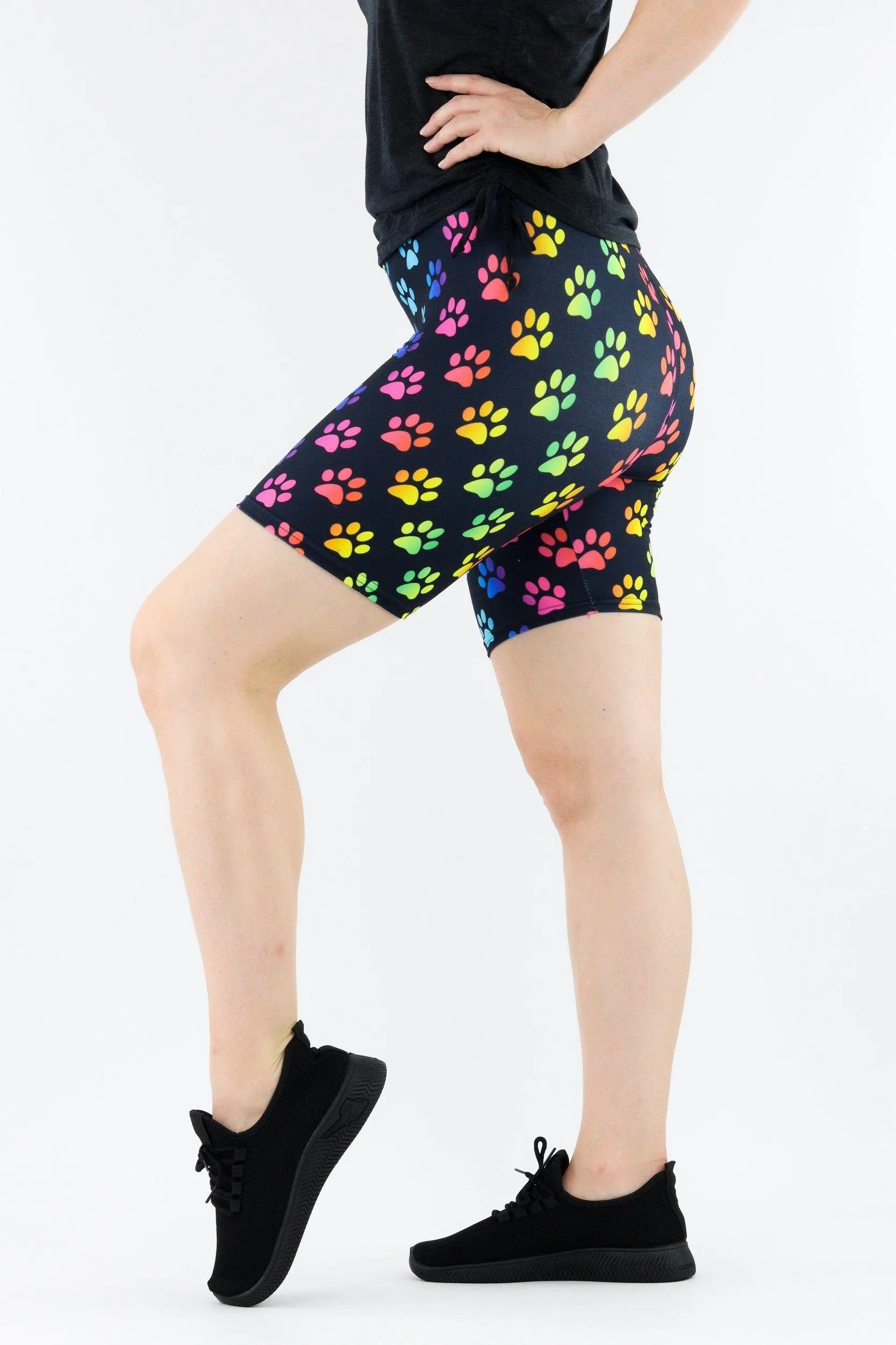 Rainbow Paws - Casual Mid Shorts
