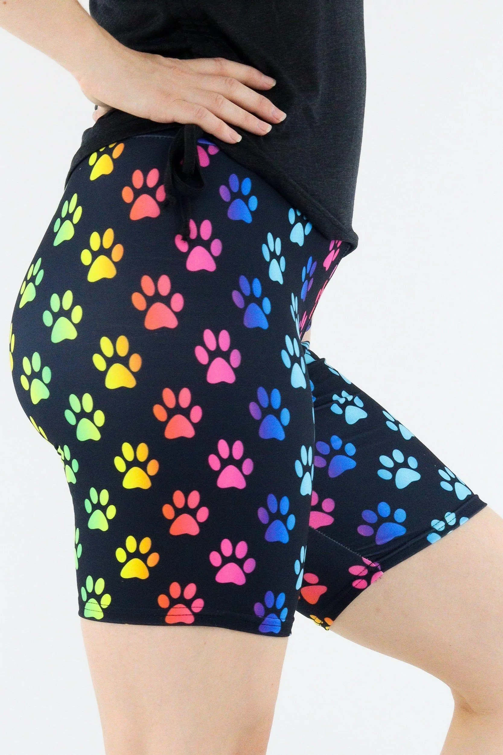 Rainbow Paws - Casual Mid Shorts