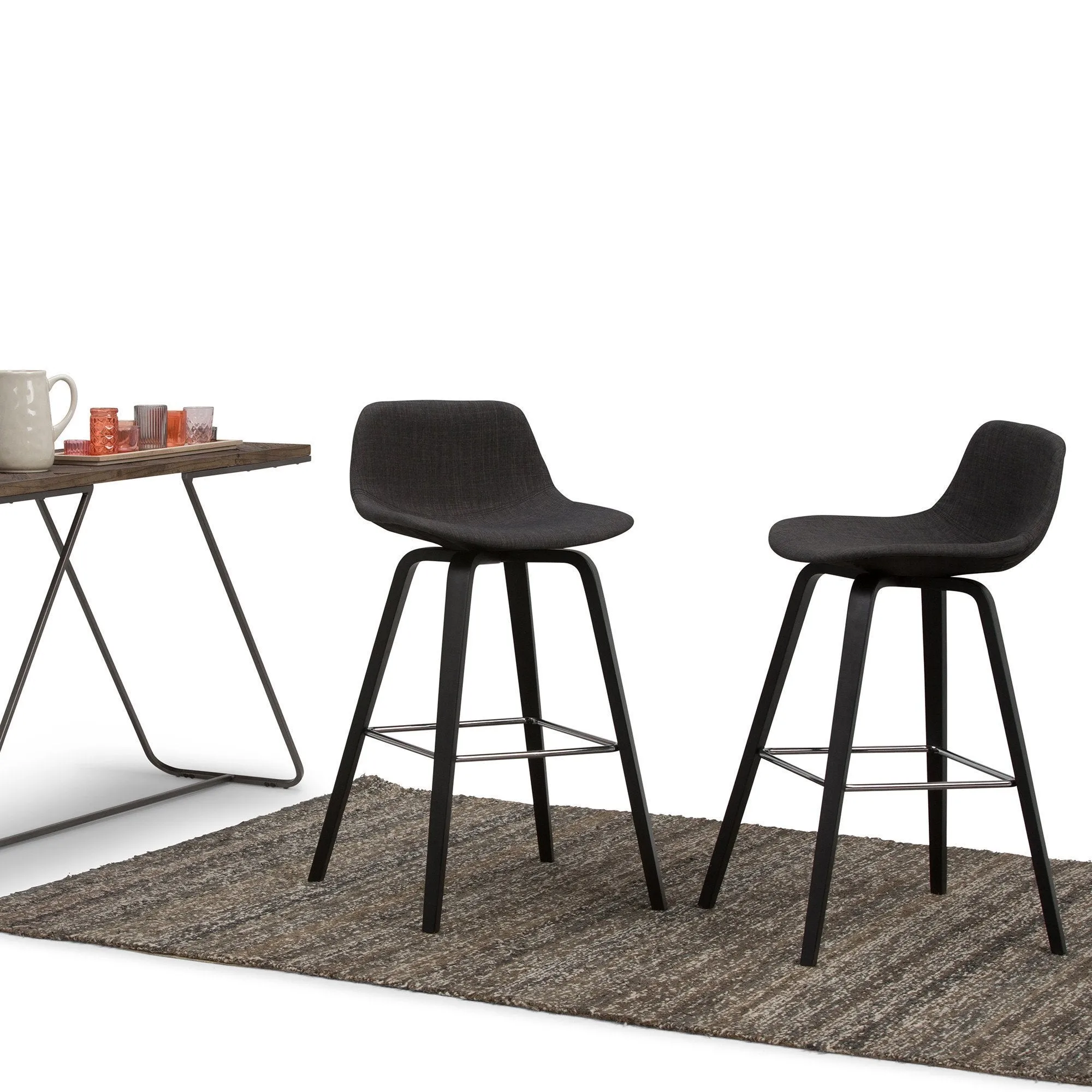 Randolph Bentwood Counter Height Stool (Set of 2) in Black Leg Color