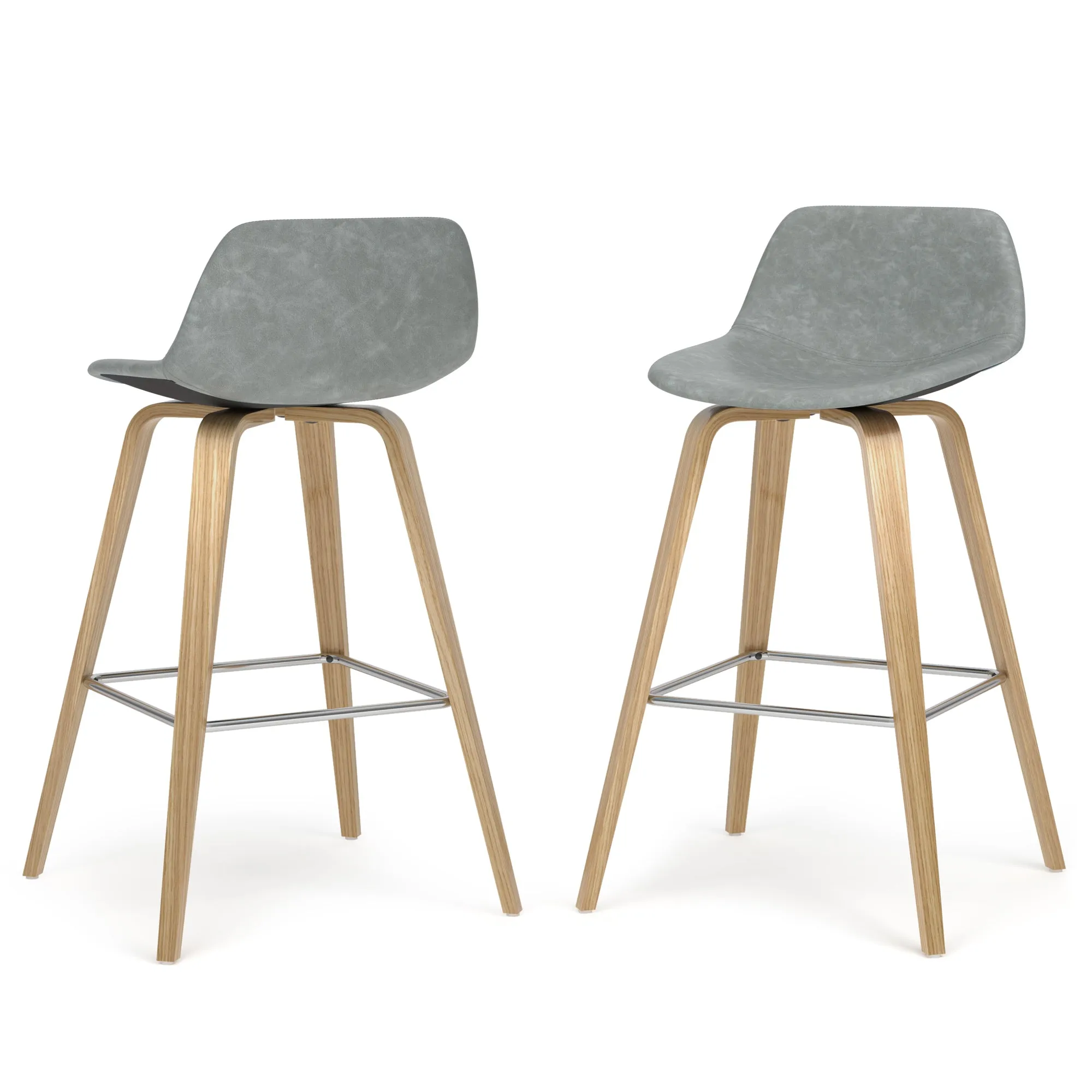 Randolph Bentwood Counter Height Stool (Set of 2) in Oak Leg Color