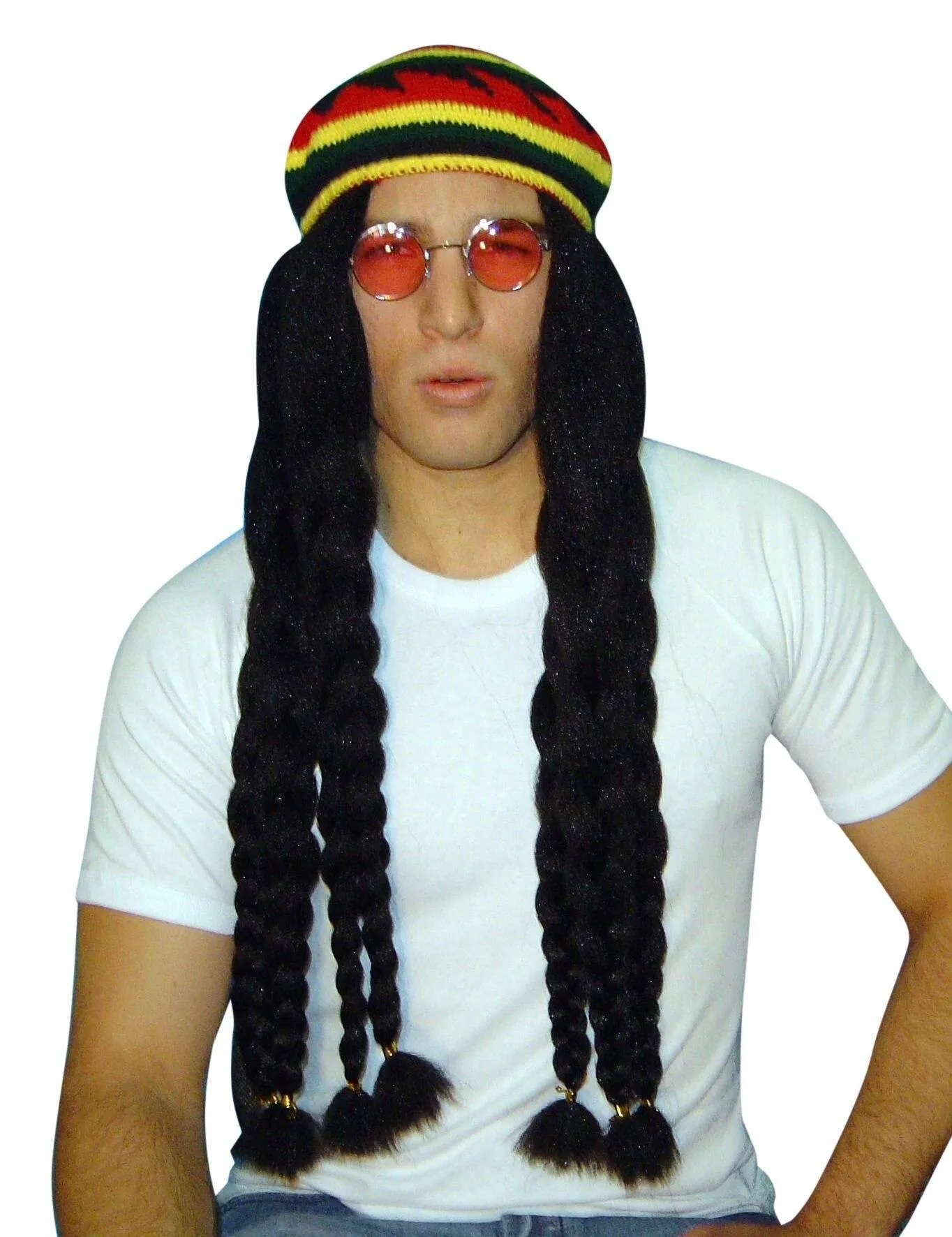 Rasta Dreadlocks Wig with Knitted Hat Jamaican
