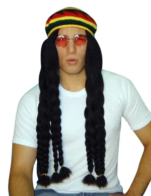 Rasta Dreadlocks Wig with Knitted Hat Jamaican