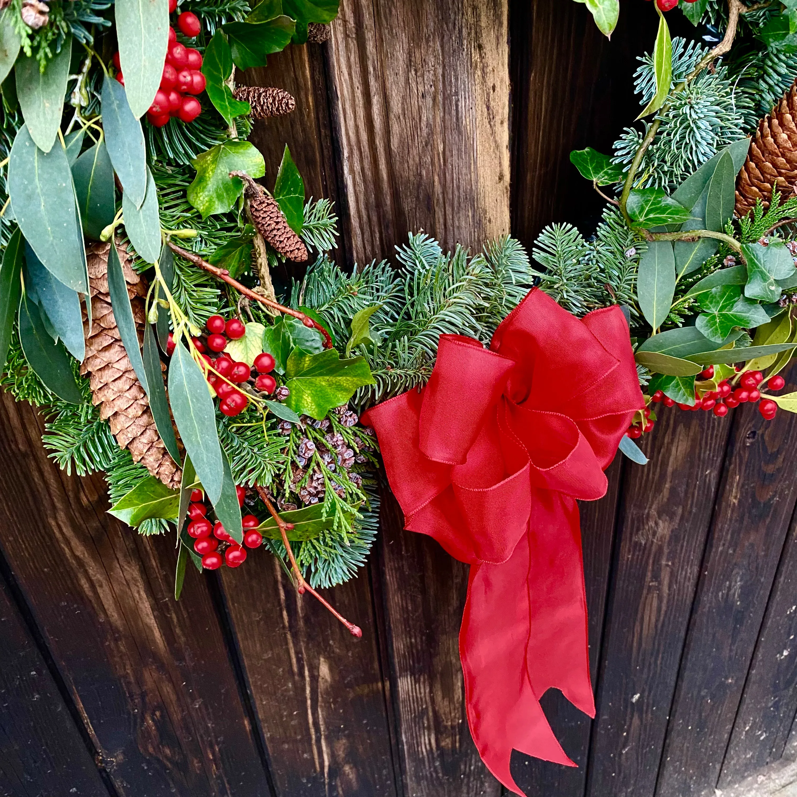 Red Berry Christmas Door Wreath