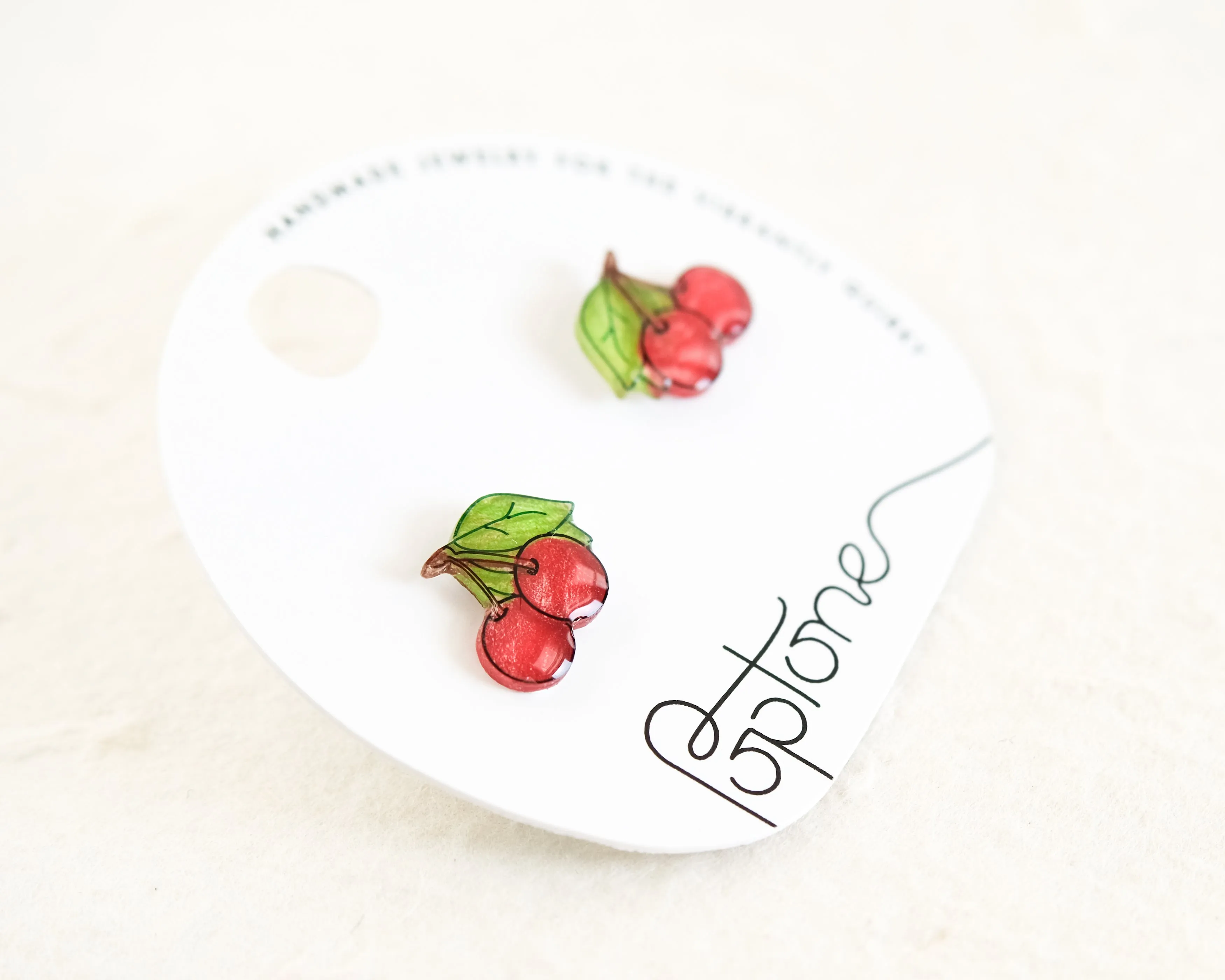Red Cherry Stud Earrings