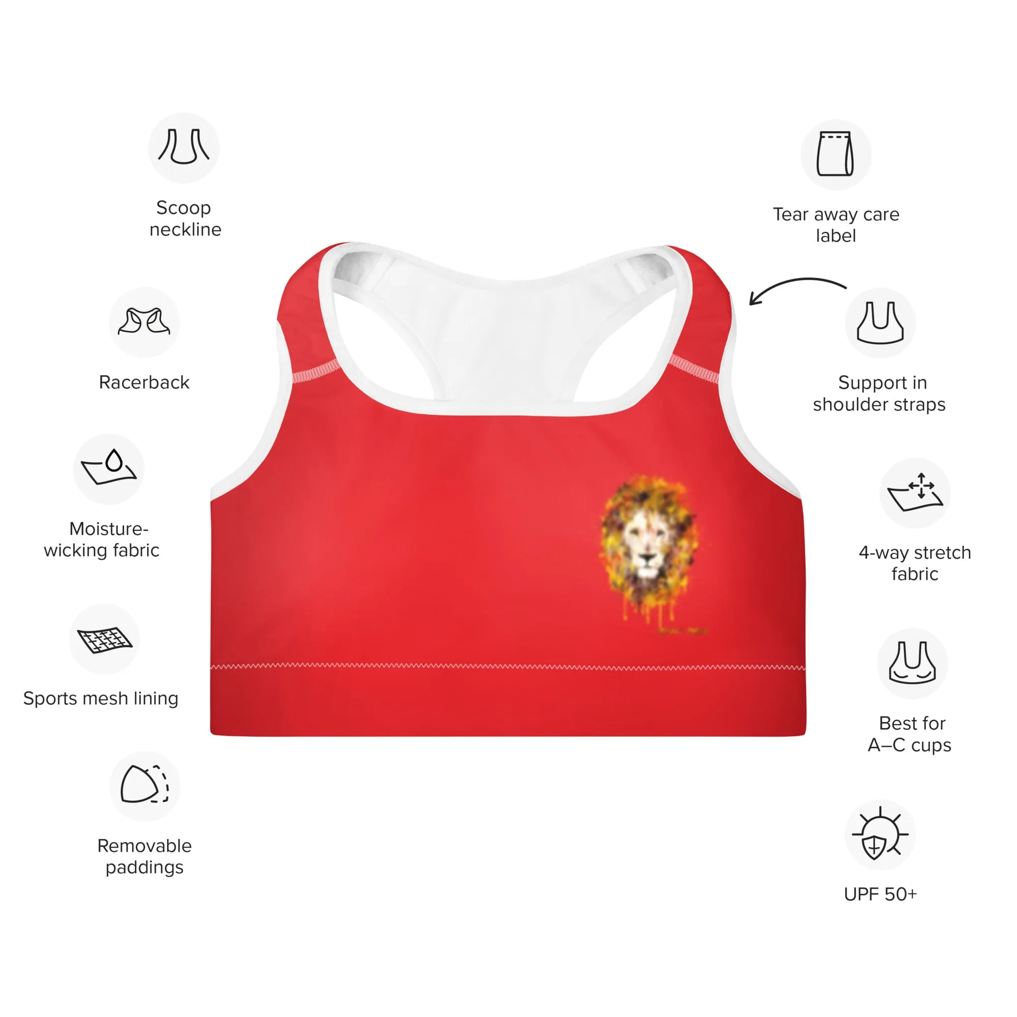 Red Sports Bra