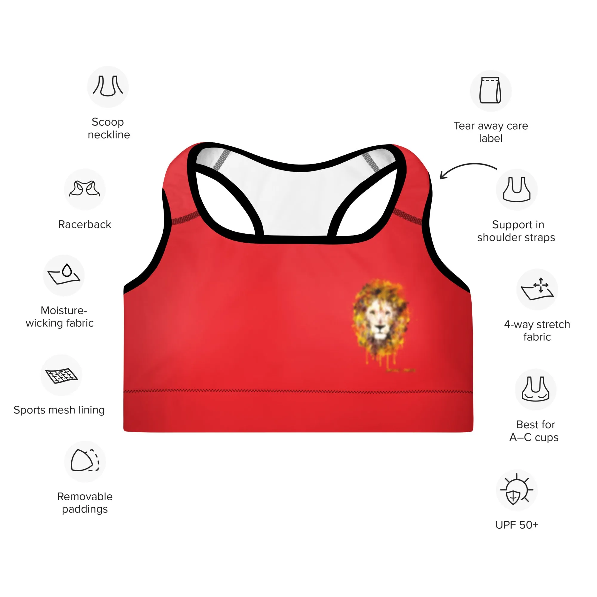 Red Sports Bra