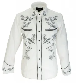 Redstar Rodeo White/Black Western Cowboy Vintage/Retro Shirts