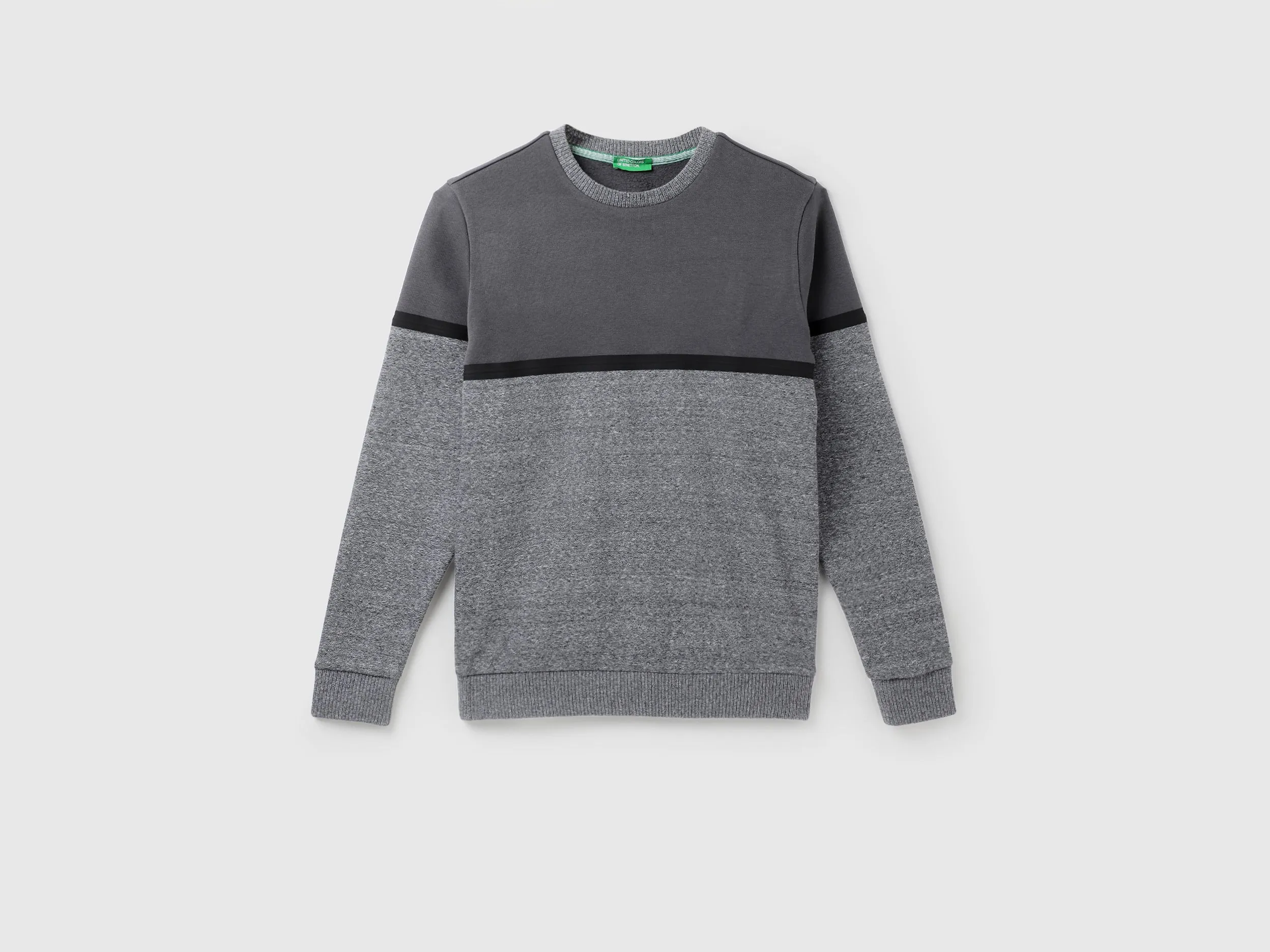 Regular Fit Round Neck Color Block Sweatshirt