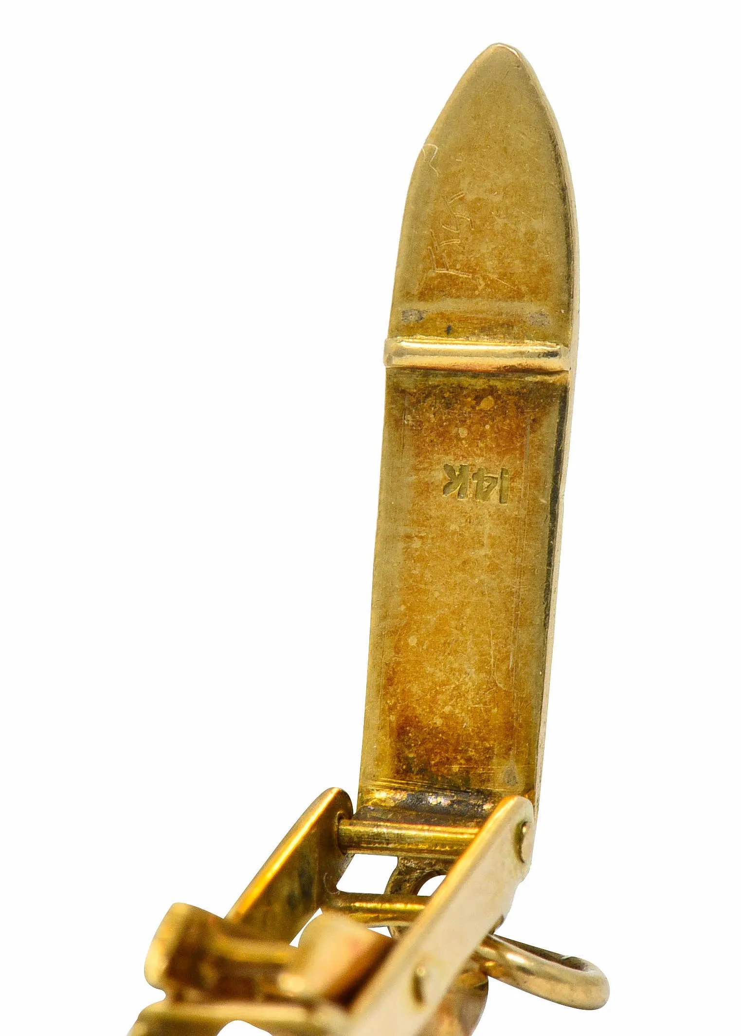 Retro 14 Karat Gold Collapsible Ironing Board Charm