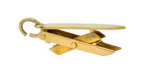 Retro 14 Karat Gold Collapsible Ironing Board Charm