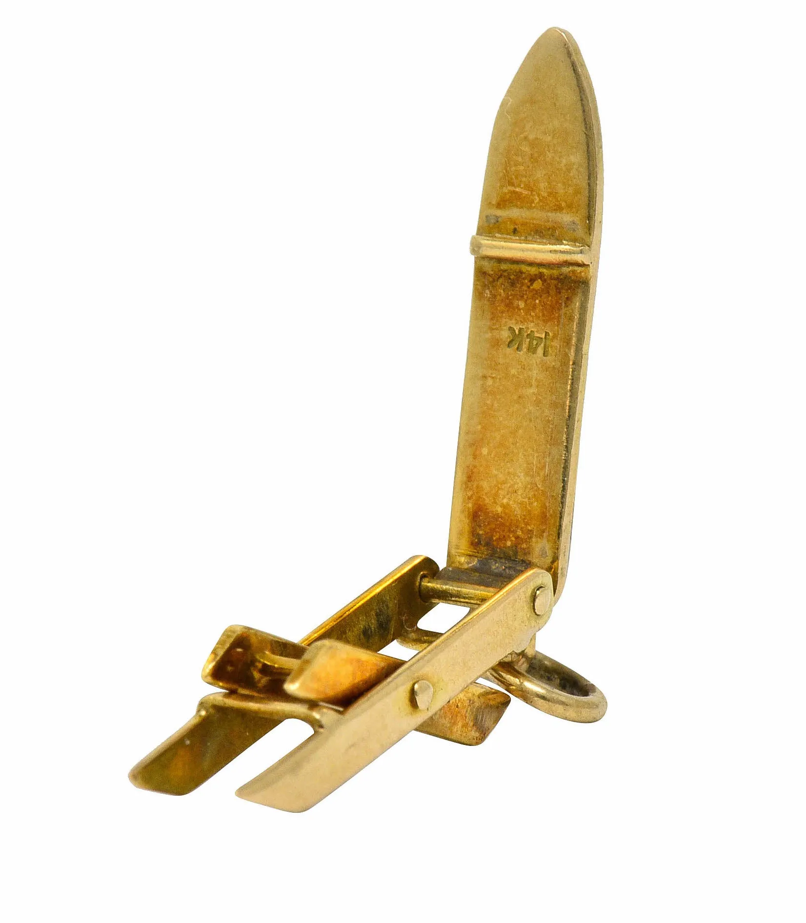 Retro 14 Karat Gold Collapsible Ironing Board Charm