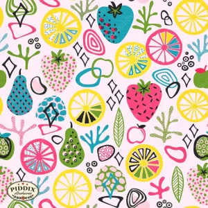 RetroKitchen_1d_web -- Retro Fruit Pattern Pink