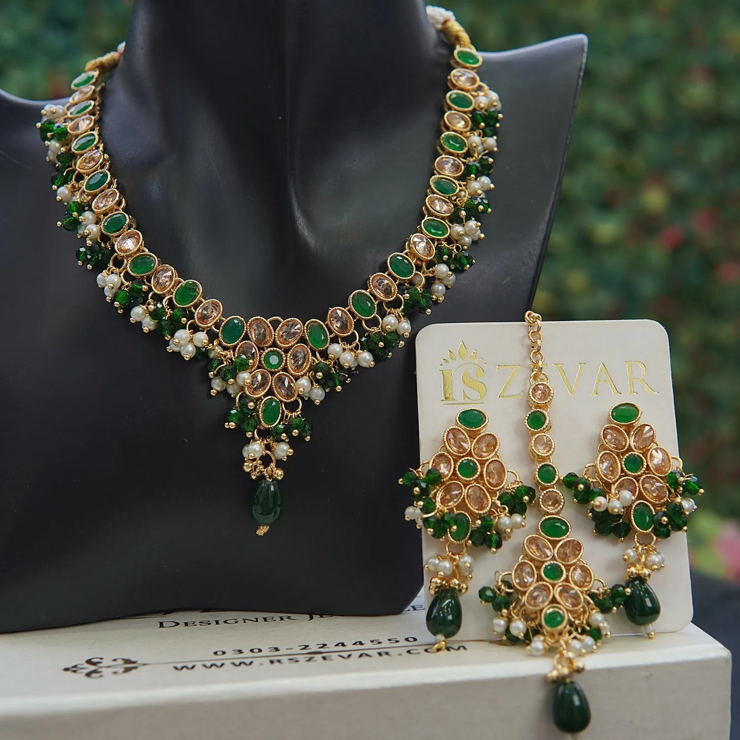 Reverse Zirconia Partywear Ghini Set