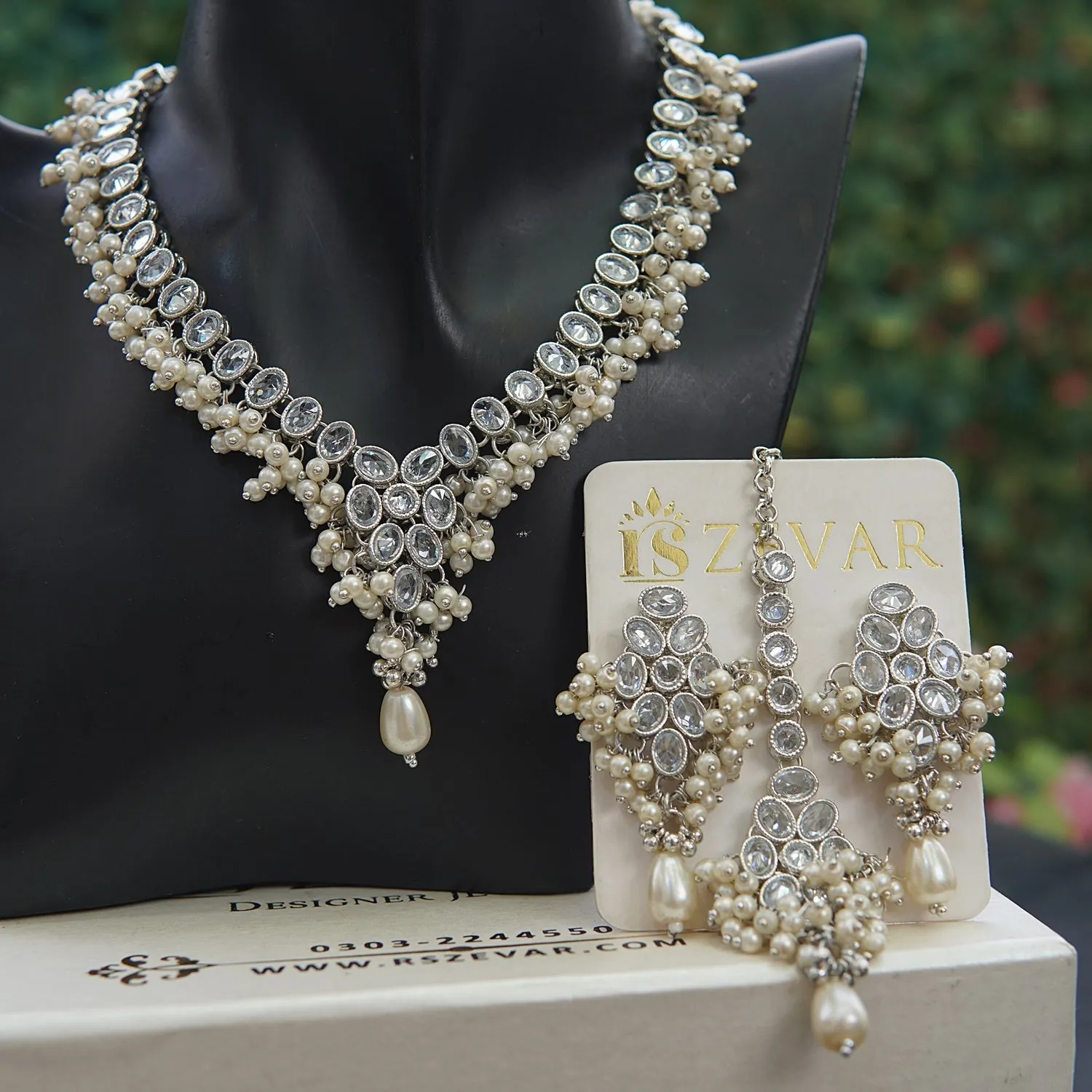 Reverse Zirconia Partywear Ghini Set