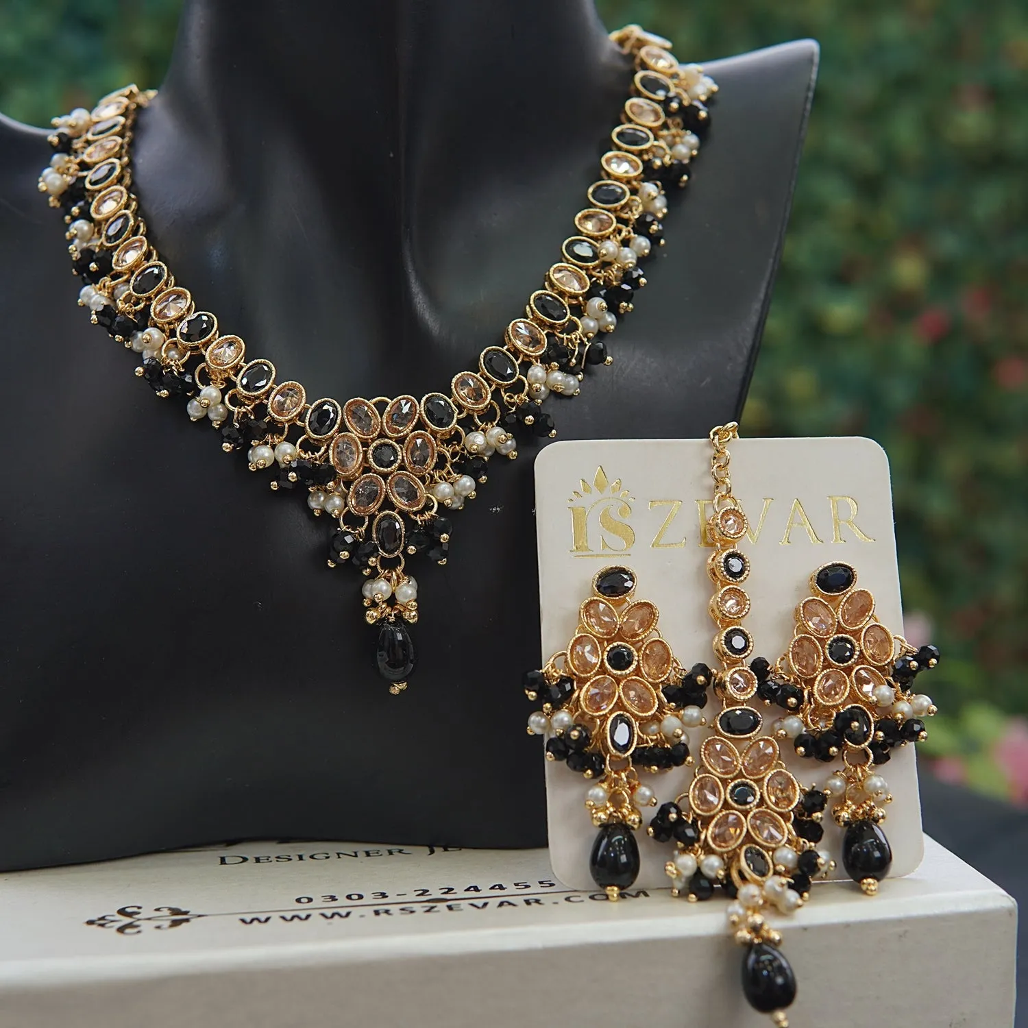 Reverse Zirconia Partywear Ghini Set